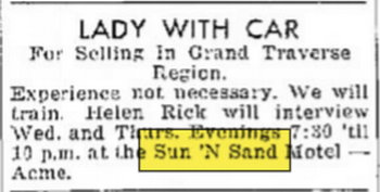 Sun n Sand Motel - Sep 05 1962 Article (newer photo)